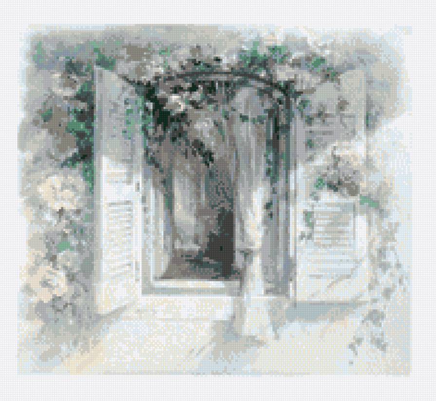 Летний сад - лето, ветер, окно, сад - предпросмотр