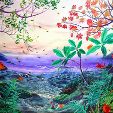 Схема вышивки «пейзаж»