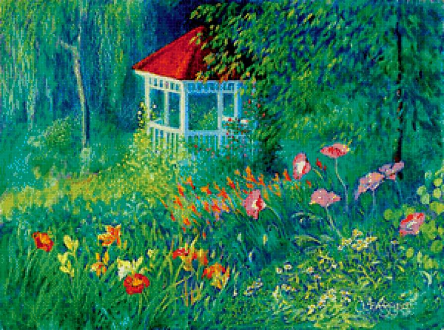 беседка - природа, пейзаж - предпросмотр