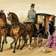 Схема вышивки «кучер»