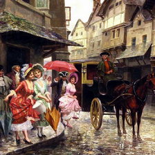 Схема вышивки «улица»