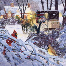 Схема вышивки «зима»