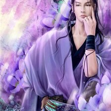 Схема вышивки «он задумался»