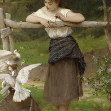 Схема вышивки «голуби»