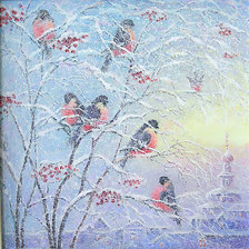 Схема вышивки «снегири»