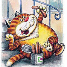 Схема вышивки «Кот»