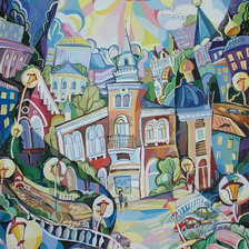 Схема вышивки «городской пейзаж»