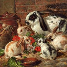 Схема вышивки «кролик»