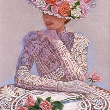 Схема вышивки «дама»