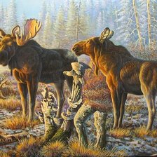 Схема вышивки «лось»