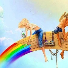 Схема вышивки «Радуга»