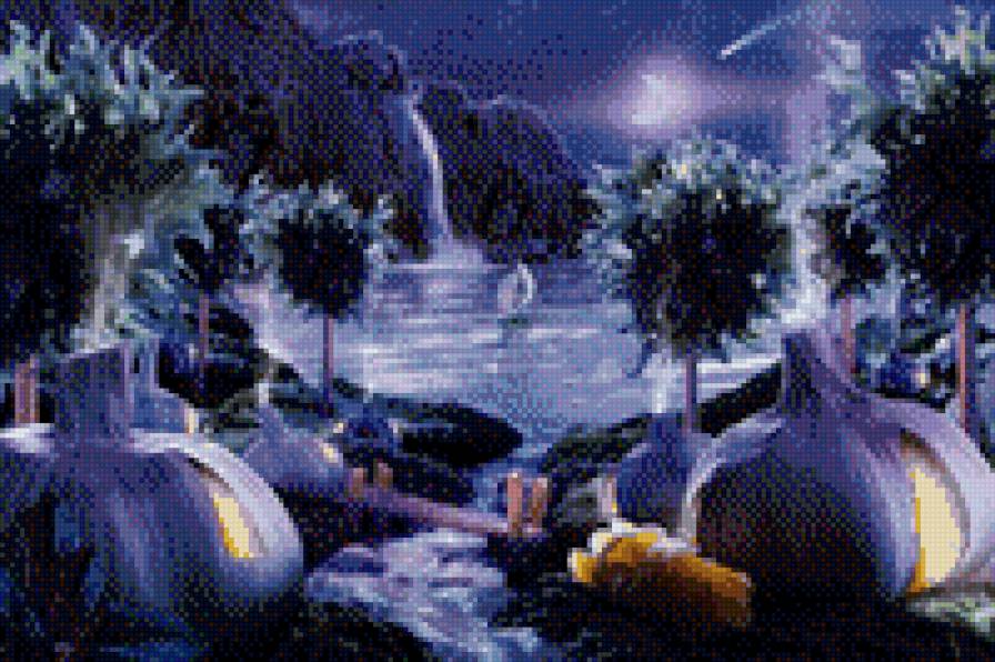 Карл Уорнер - еда, чеснок, ночь, продукты, для кухни, натюрморт - предпросмотр