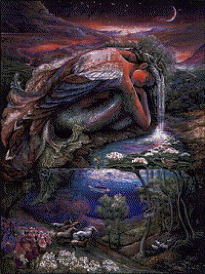 лесная фея - природа, ночь, девушка, лесная фея, сказка - предпросмотр