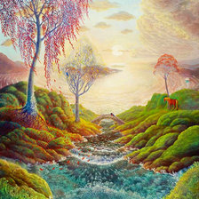 Схема вышивки «бурная река»