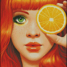 Схема вышивки «девачка»