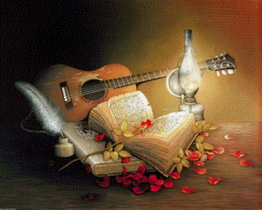 натюрморт с гитарой - предпросмотр