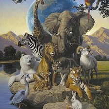 Схема вышивки «животние»