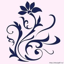 силуэт цветка