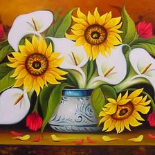 Схема вышивки «NUEVOS CUADROS DECORATIVOS CON FLORES»