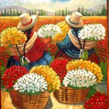 las canasteras de flores