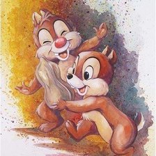 Схема вышивки «Чип и Дейл»