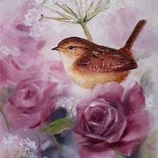 Схема вышивки «Птичка»