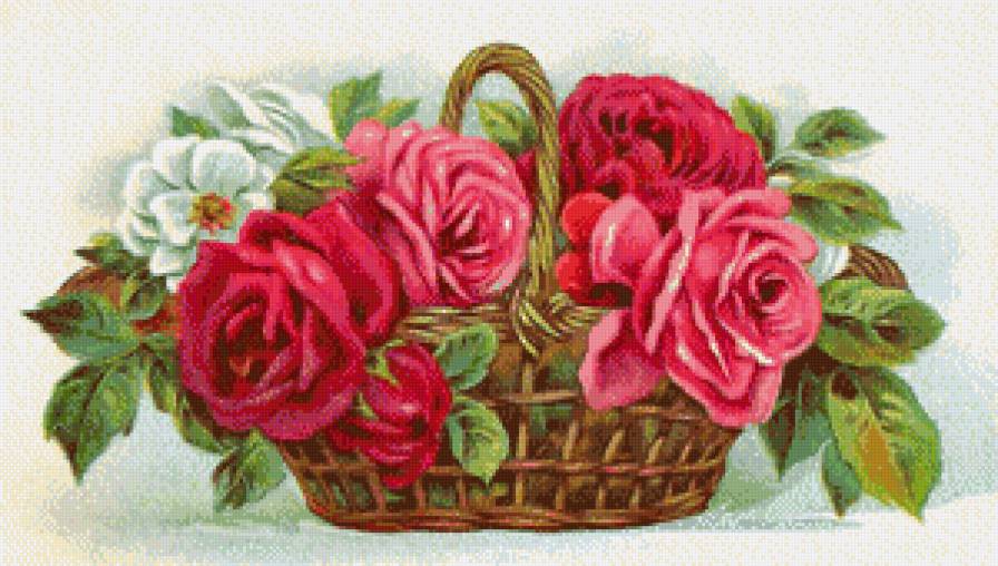 серия "корзины" - кувшин.цветы.розы - предпросмотр