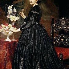 Схема вышивки «в черном платье»