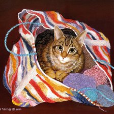 Схема вышивки «спрятался»