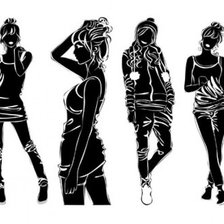 Схема вышивки «силуэт»