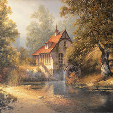 Схема вышивки «Мельница»