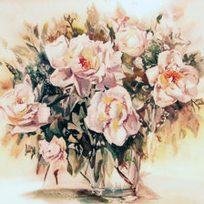 Схема вышивки «нежные розы»