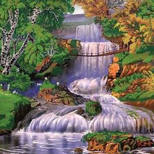 Схема вышивки «водопад»