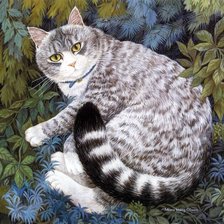 Схема вышивки «мурлыка»