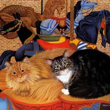 Схема вышивки «пристроились»