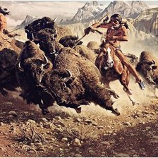 Схема вышивки «индейцы»