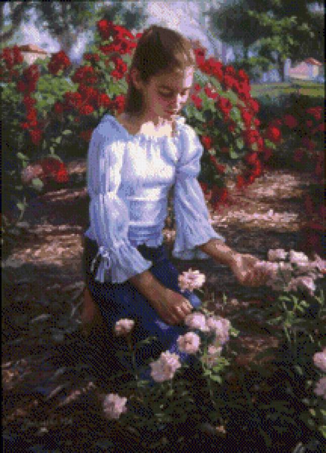 в саду - люди - предпросмотр