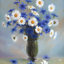 Схема вышивки «букет васильков»