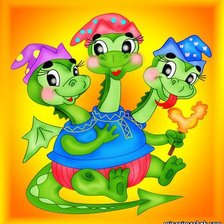 Схема вышивки «горыныч в детстве»