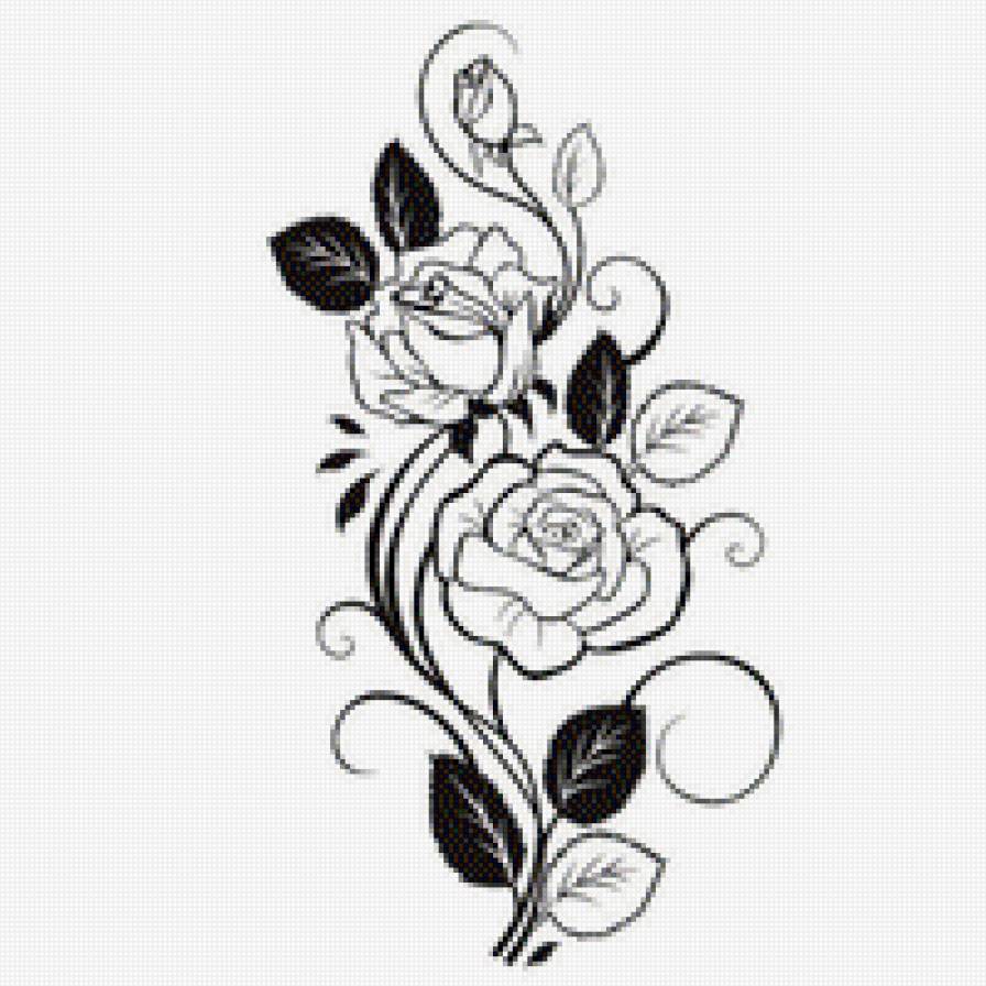 розы - черно-белое - предпросмотр