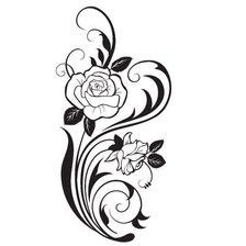 Схема вышивки «розы»