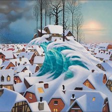 Схема вышивки «снежно»