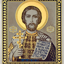 Схема вышивки «Икона Александра Невского»