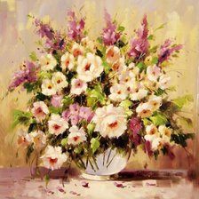 Схема вышивки «Нежный букет летних цветов. А. Джанильятти»