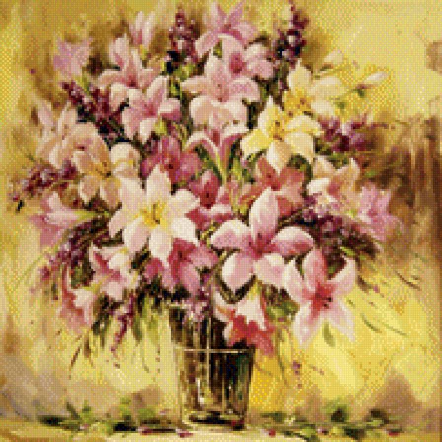 Букет лилий. А. Джанильятти - картина, живопись, лилии, цветы - предпросмотр