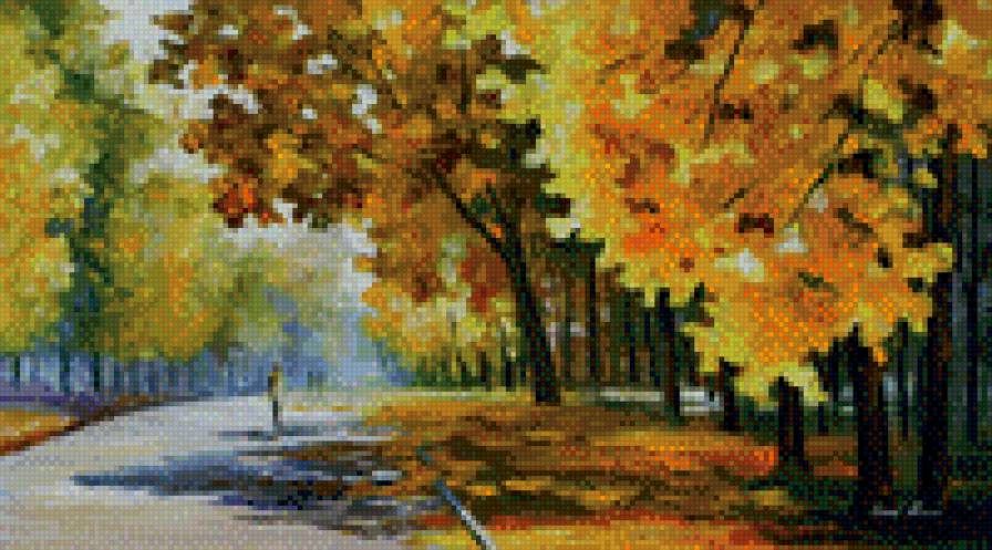 №11 худ. Леонид Афремов - парк, искусство, человек, живопись, картина - предпросмотр