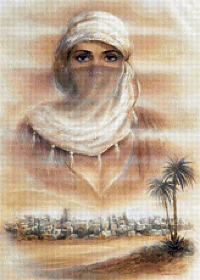 Арабские мотивы2 - мираж, пустыня, фантазия, девушка - предпросмотр