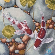 Схема вышивки «Два карпа»