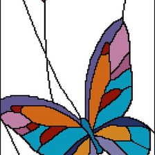 Схема вышивки «бабочка»