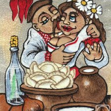 Схема вышивки «Кум да кума»